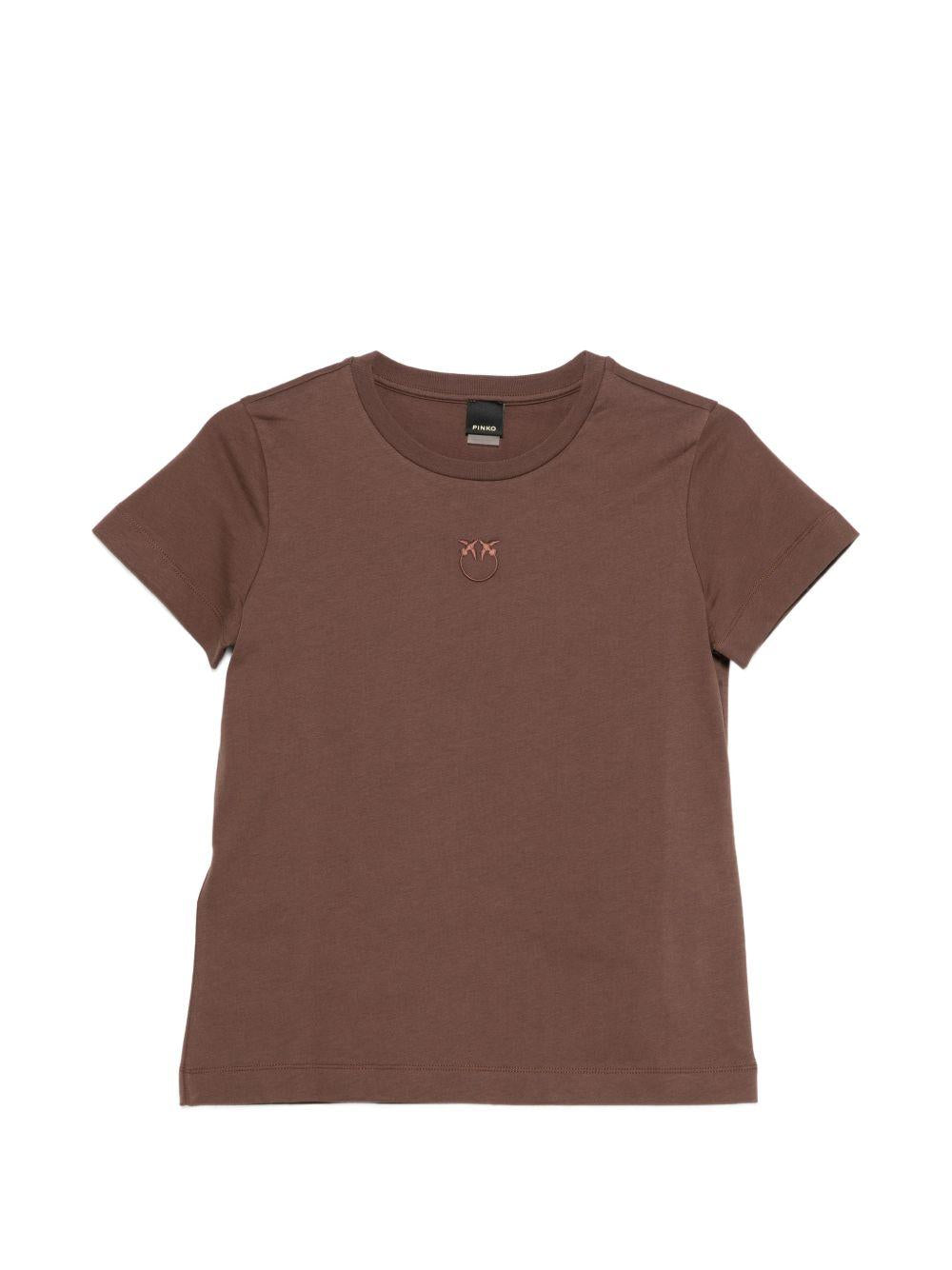 T-shirt girocollo in cotone 100355A339 L78 PINKO