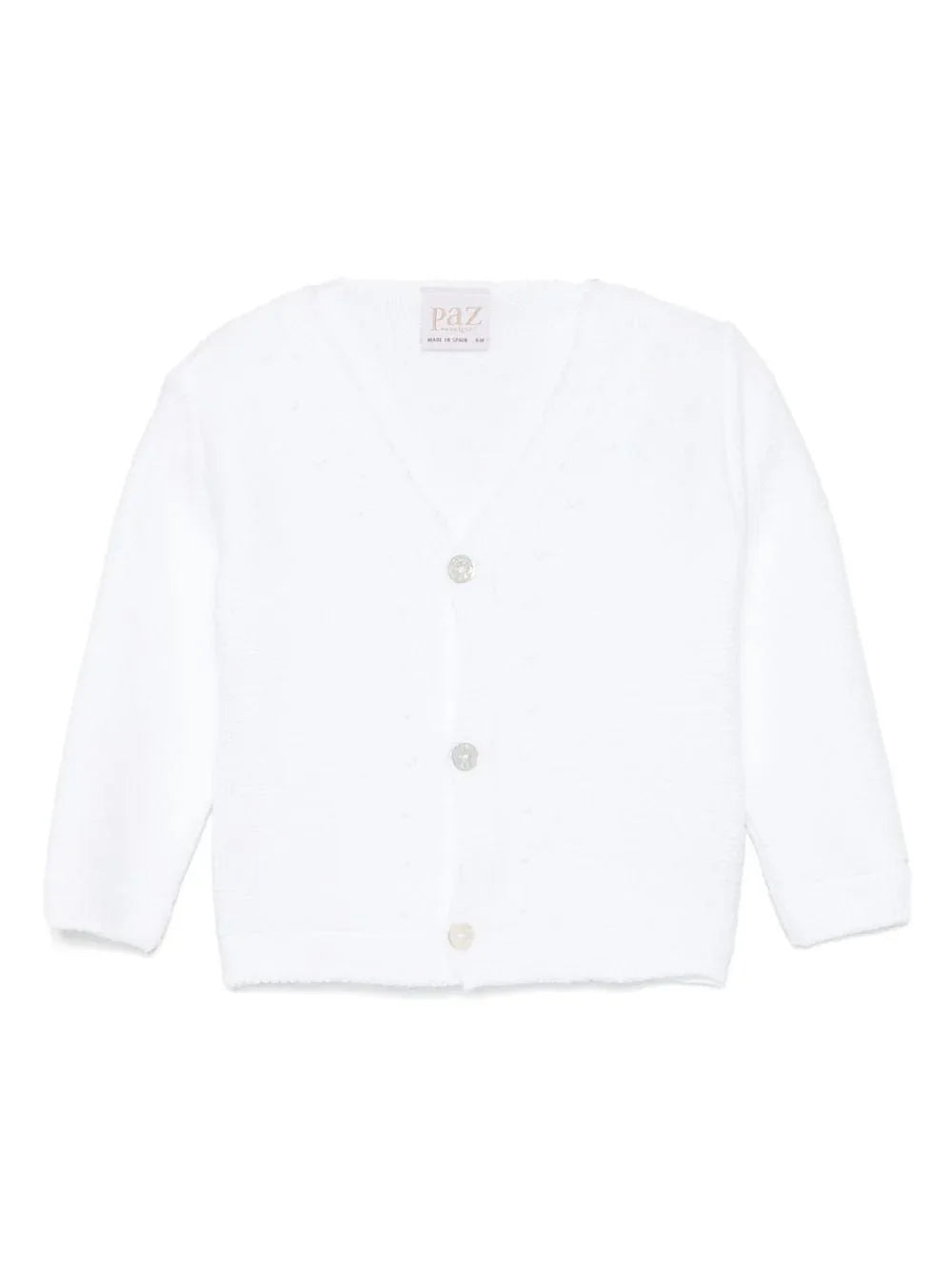 Cardigan bianco in maglia neonata - Preludio Moda