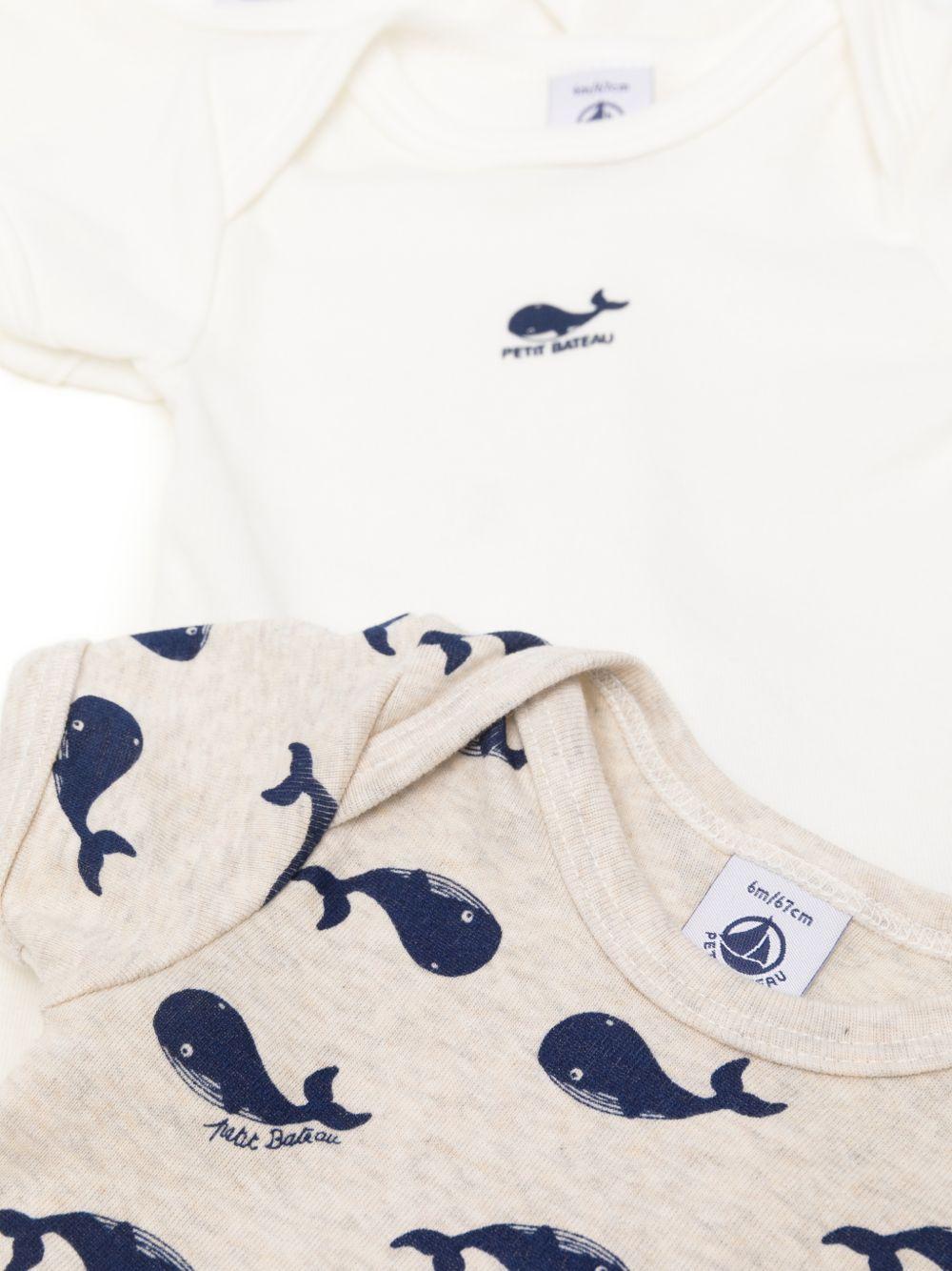 Set body con balene (3pz) A09YQ 00 PETIT BATEAU KIDS