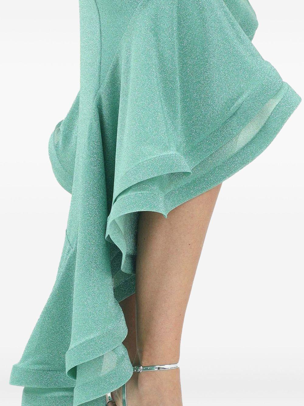 Abito asimmetrico in lurex con ruches - Preludio Moda