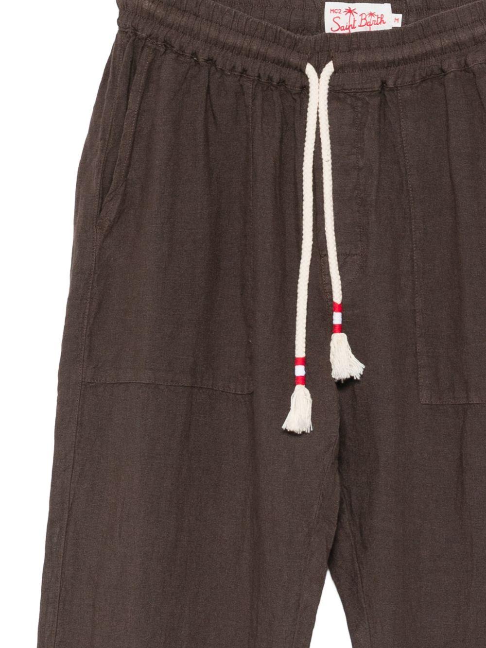 Pantaloni in lino con coulisse CAA0001 00920L MC2 SAINT BARTH