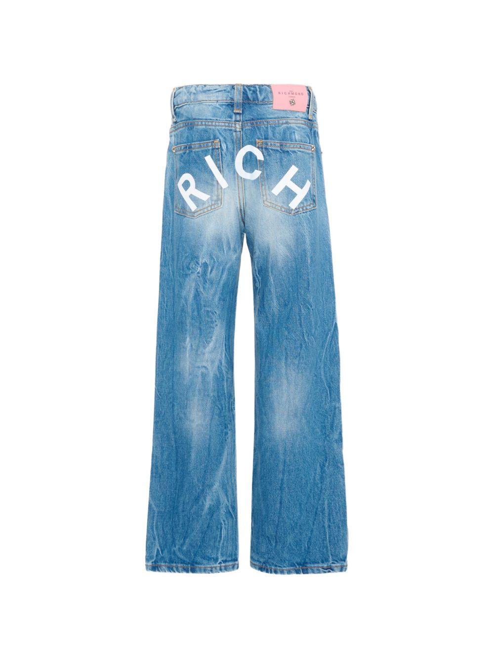 Jeans gamba dritta effetto consumato RGP26221JE DENIM JOHN RICHMOND KIDS