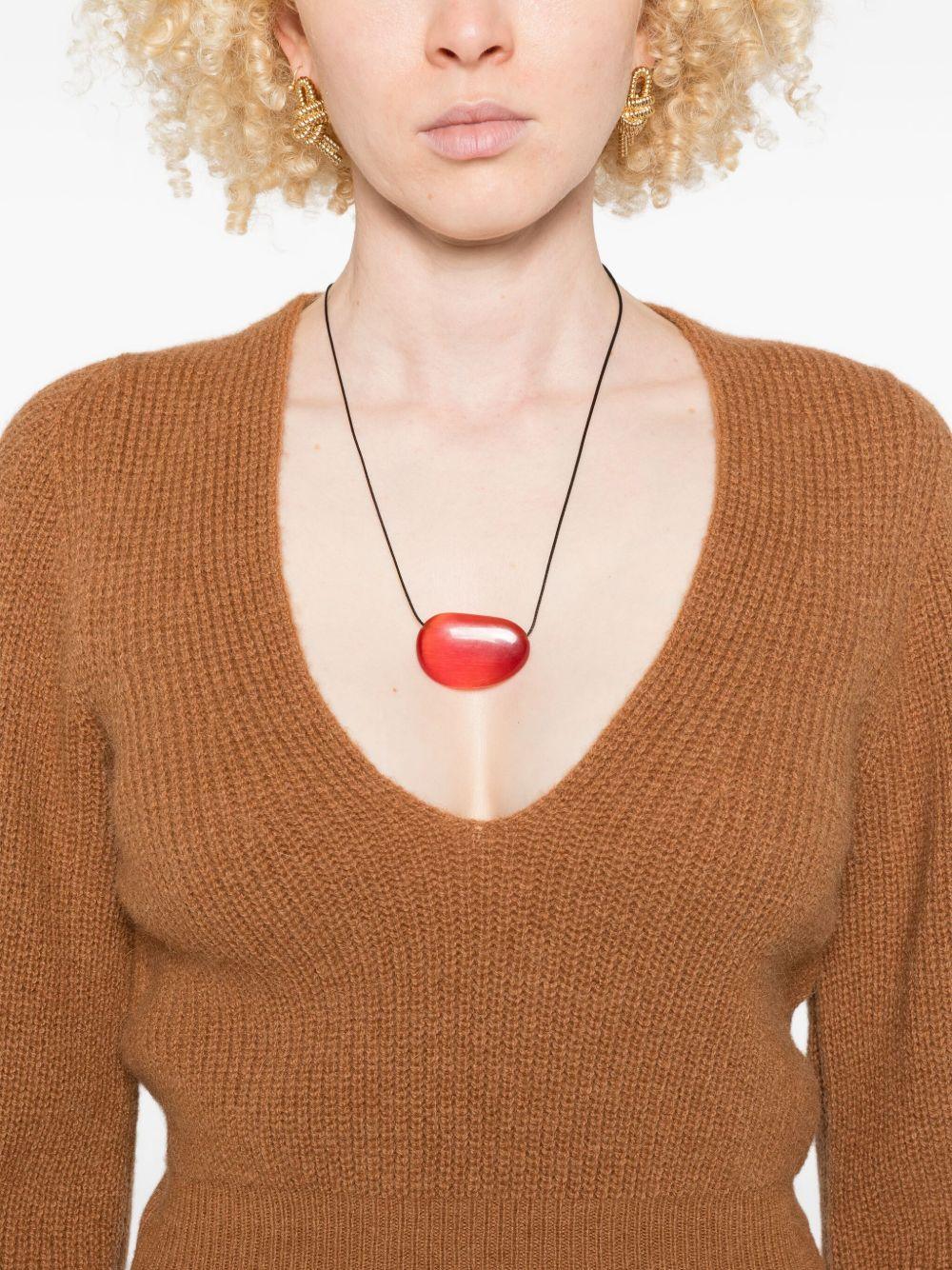 Maglione a Coste con Scollo a V e Maniche a Palloncino - Preludio Moda