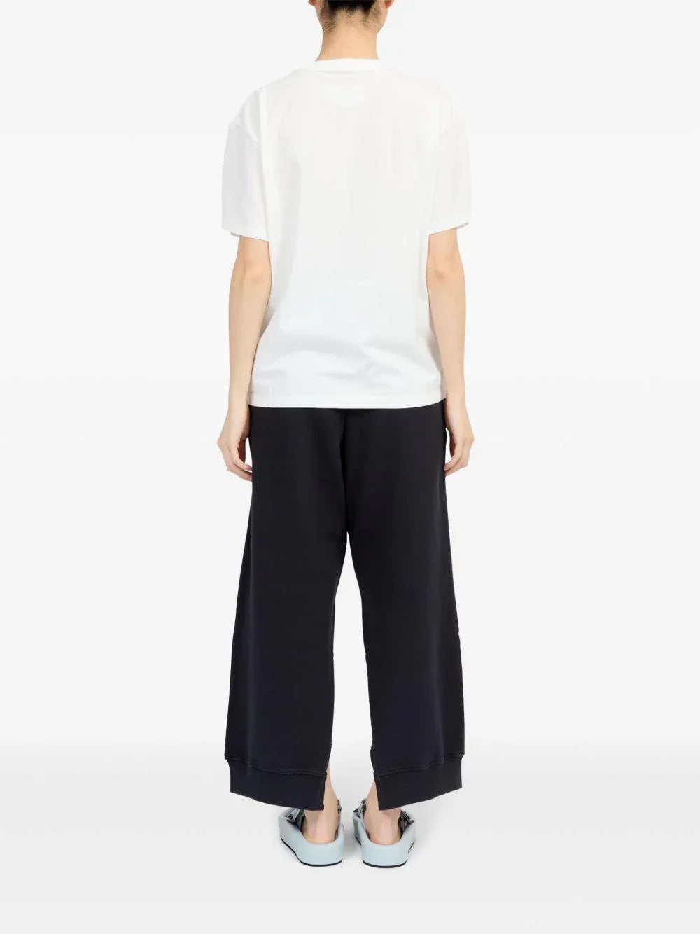 T-shirt bianca stampa giornale - Preludio Moda