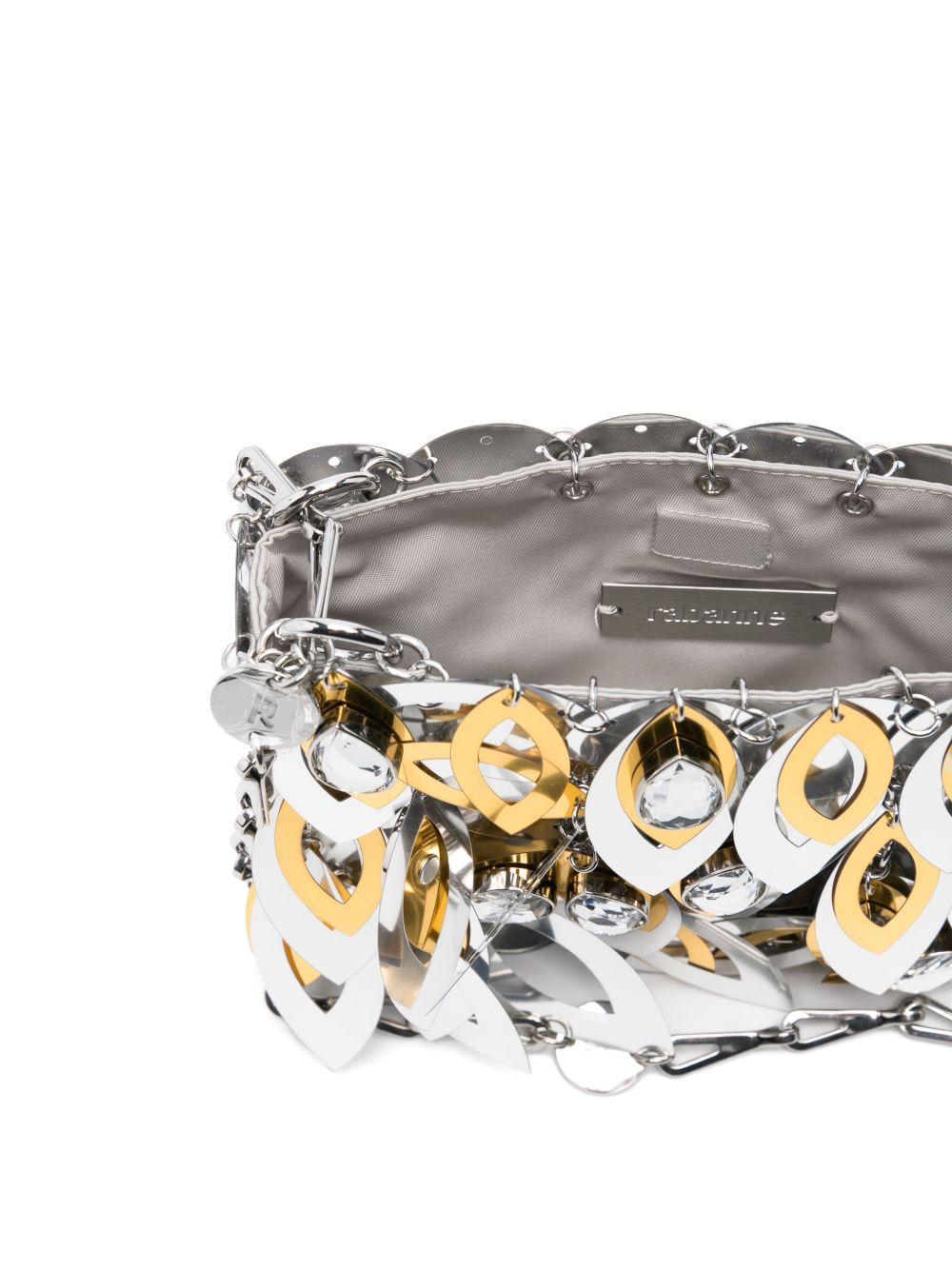 Borsa NANO TEARDROP argento/oro