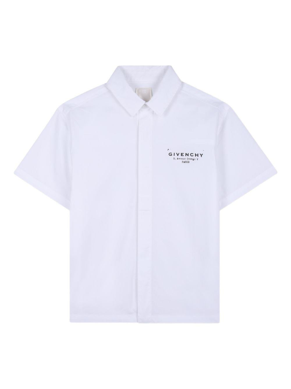 Camicia a maniche corte con logo H31079 10P GIVENCHY KIDS