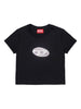 T-shirt Nera con Paillettes