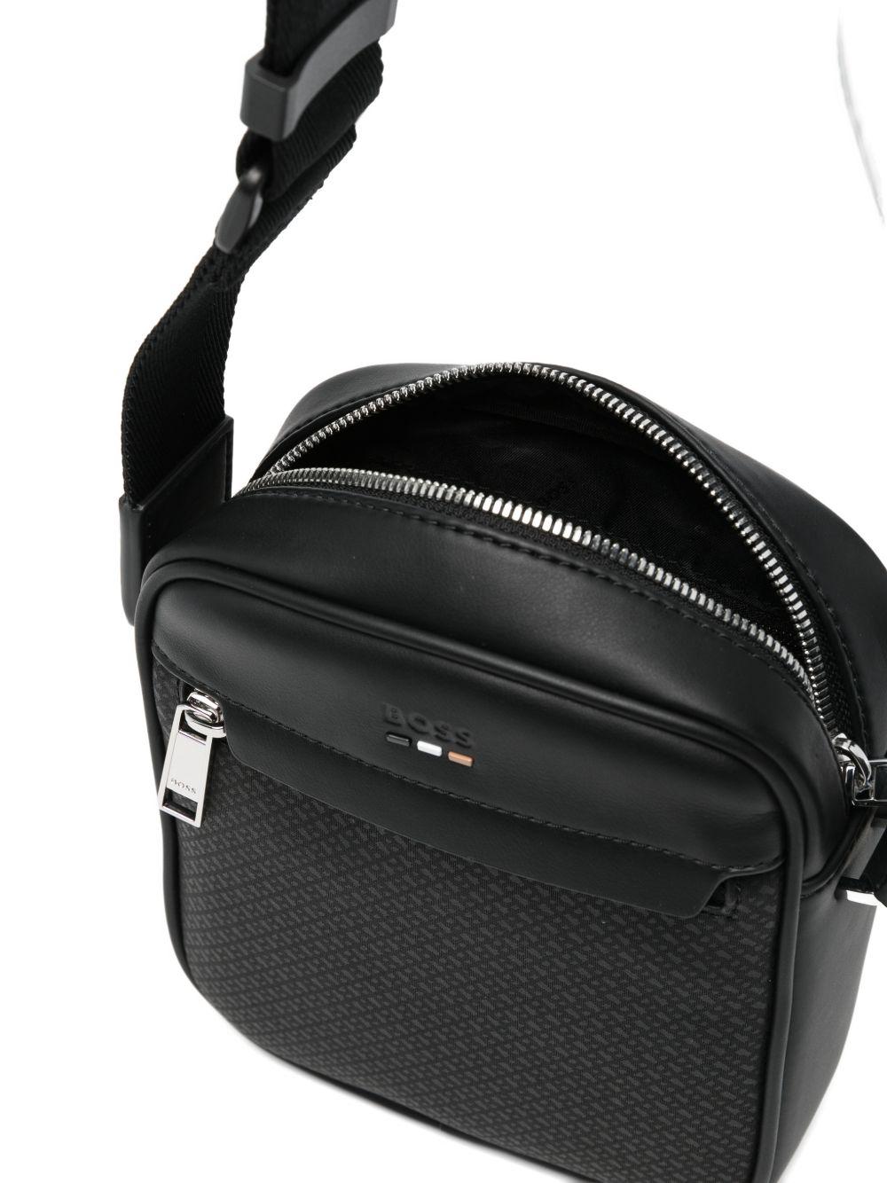 Borsa a tracolla con zip frontale 50563096 001 BOSS