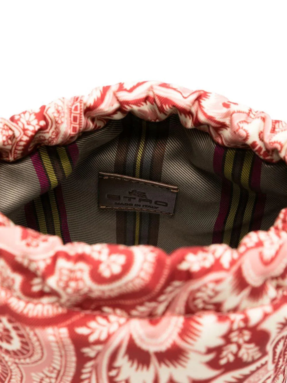 Borsa Secchiello Rossa con Stampa Paisley - Preludio Moda