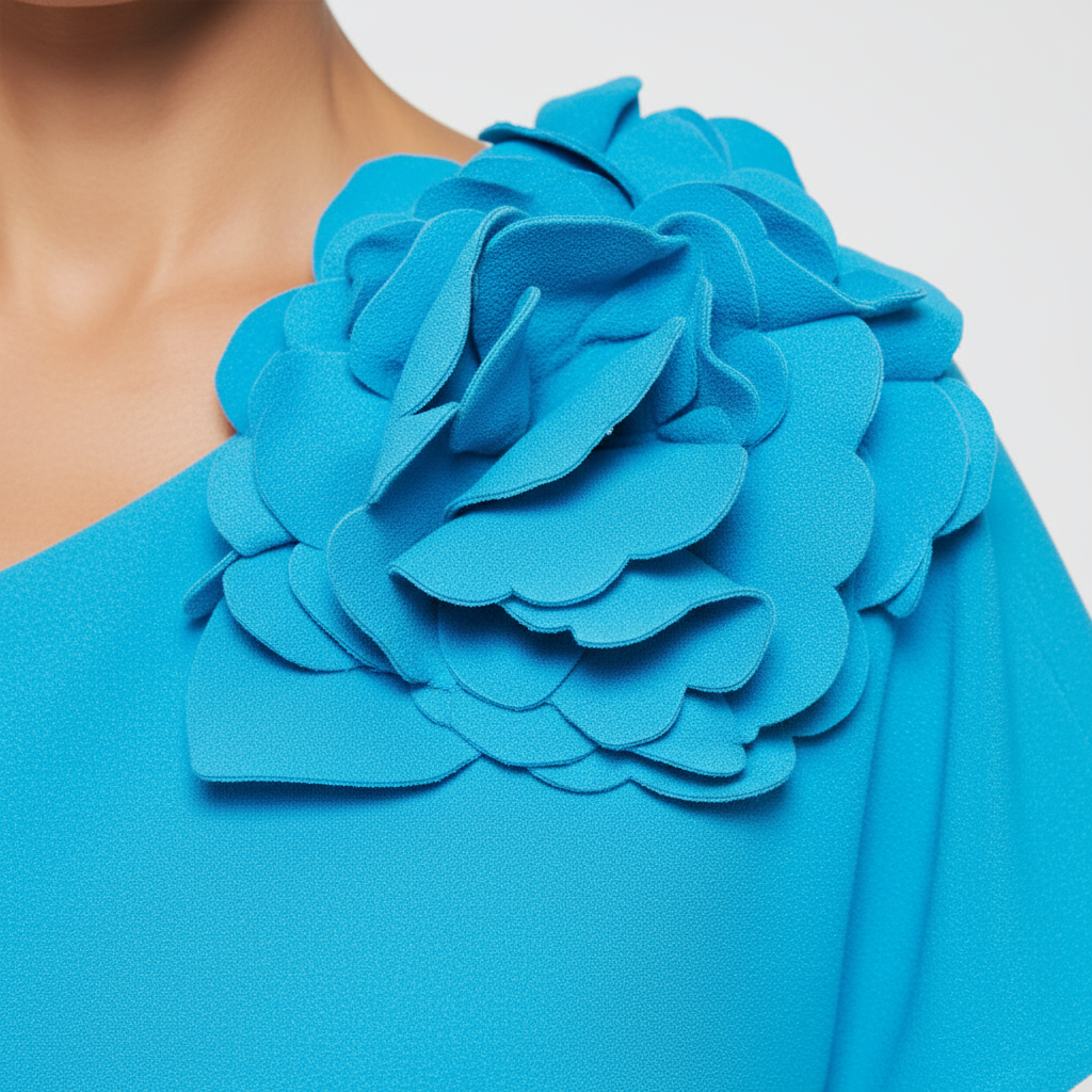 Jumpsuit asimmetrica con dettaglio floreale