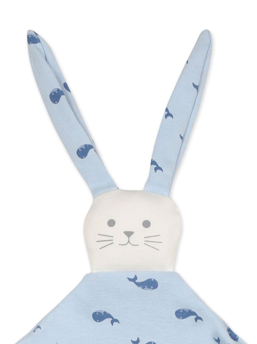 Peluche coniglio con fantasia all-over celeste A0CIV 01 PETIT BATEAU KIDS