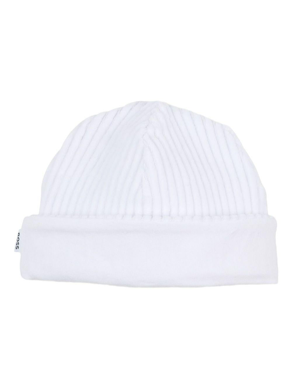 Pigiama Bianco con Profili Neri e Logo J52531 10P BOSS KIDS