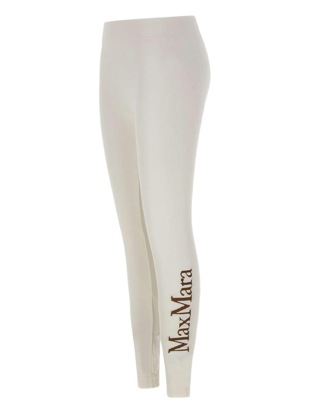 Leggings Bianchi con Stampa Logo 2529816011600 001 MAX MARA 'S