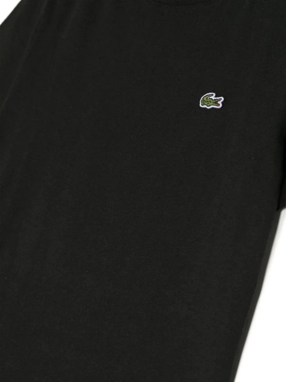 T-shirt nera logo ricamo - Preludio Moda