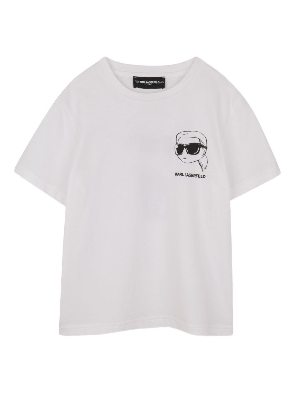 T-shirt con logo Ikonik Z31103 10P KARL LAGERFELD KIDS