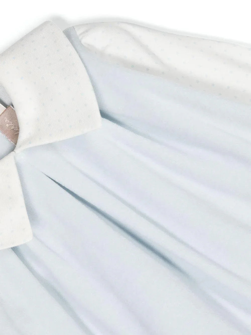 Tutina neonato azzurra con dettagli pois - Preludio Moda