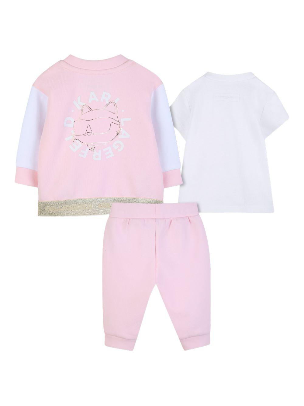Completo tre pezzi con giacca bomber Z31047 S01 KARL LAGERFELD KIDS
