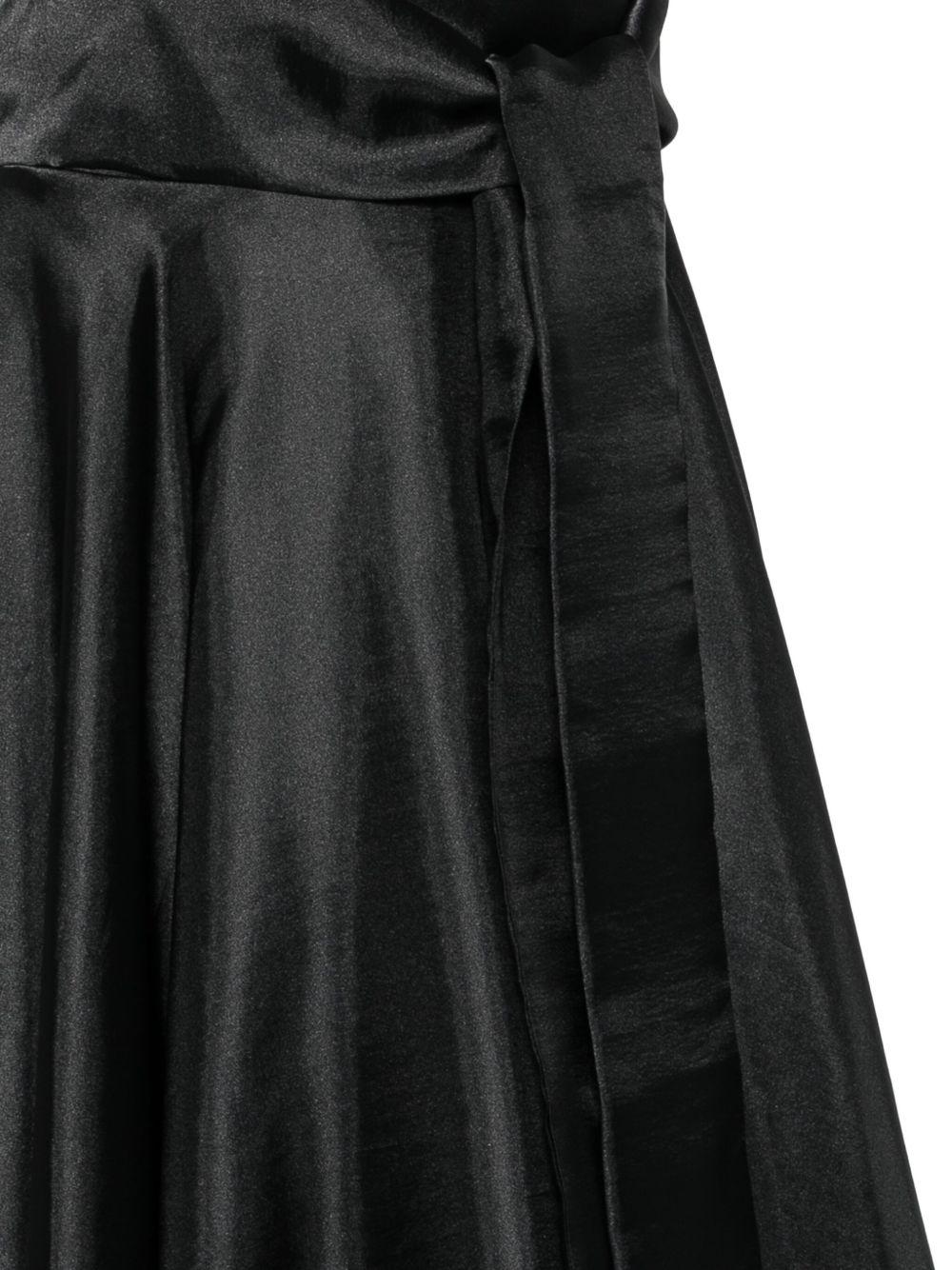 Gonna Lunga Nera a Vita Alta con Nodo AT304 NERO ALESSANDRO LEGORA