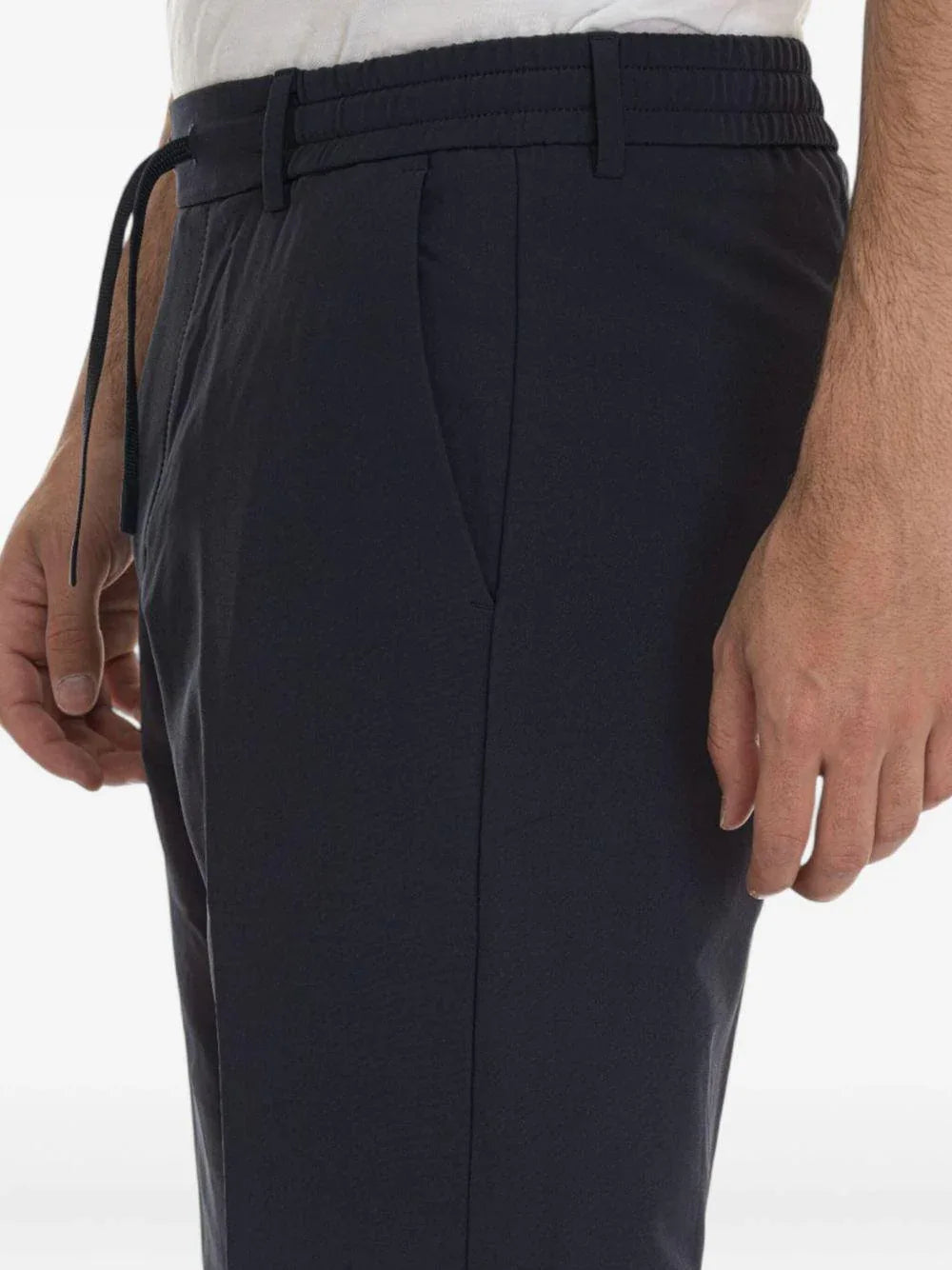 Pantaloni blu navy con coulisse - Preludio Moda