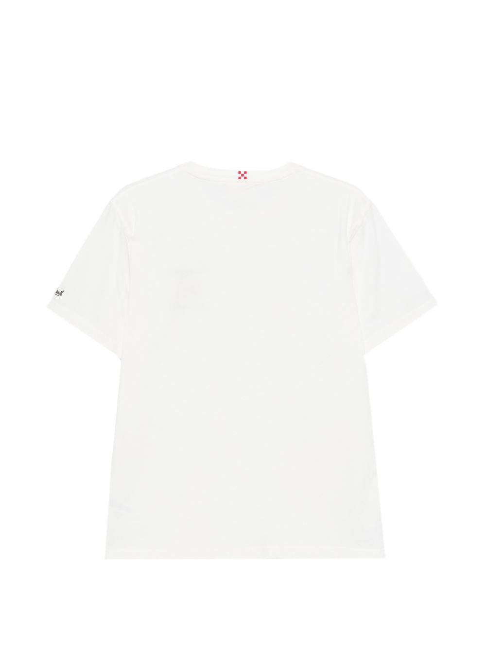 T-shirt in cotone organico con ricamo POT0001 04452L MC2 SAINT BARTH