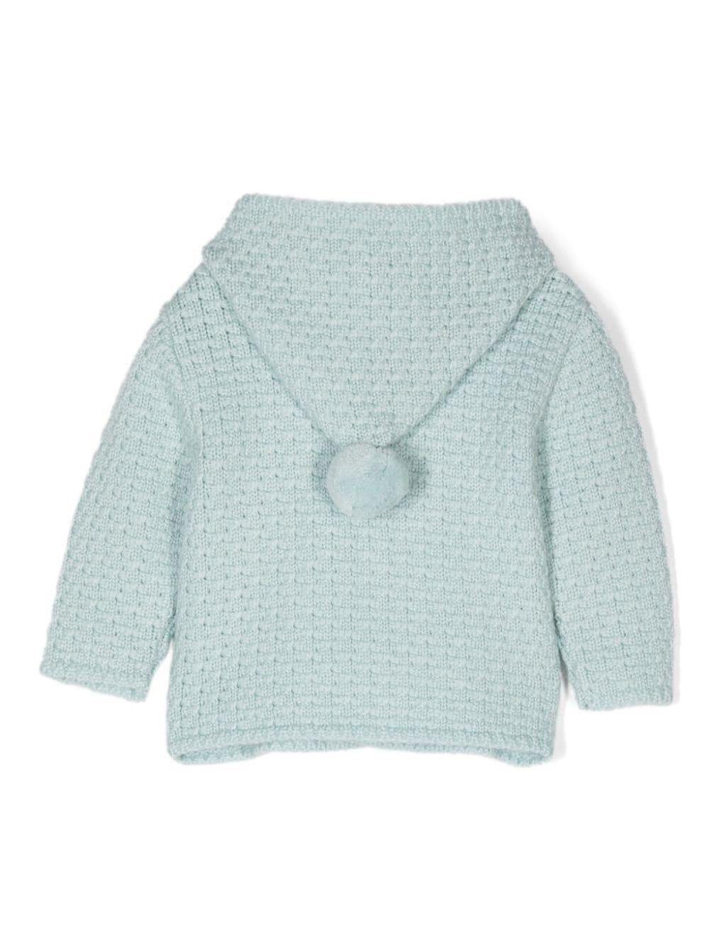 Cardigan acqua marina in maglia big bottoni