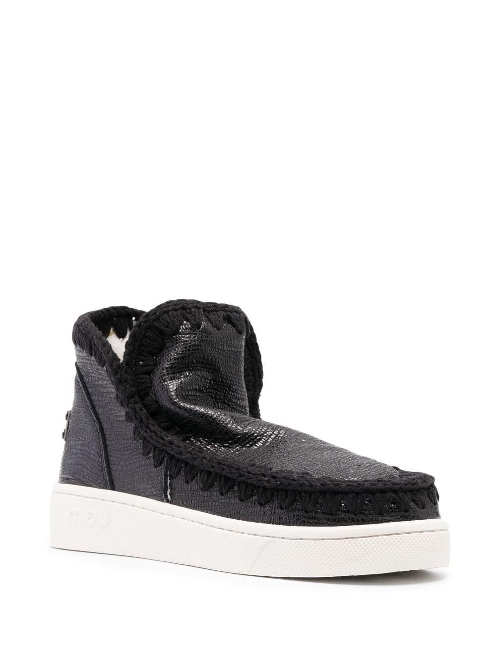 Sneakers nera in pelle snake