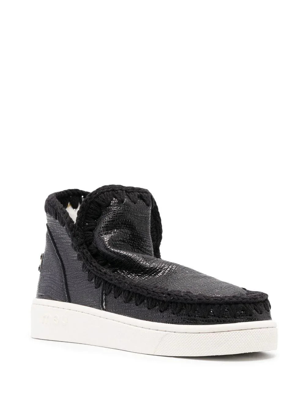 Sneakers nera in pelle snake - Preludio Moda
