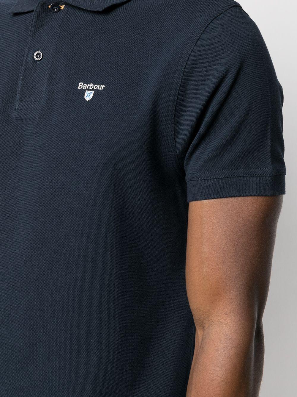 Polo in cotone con logo ricamato MML0012 NY31 BARBOUR
