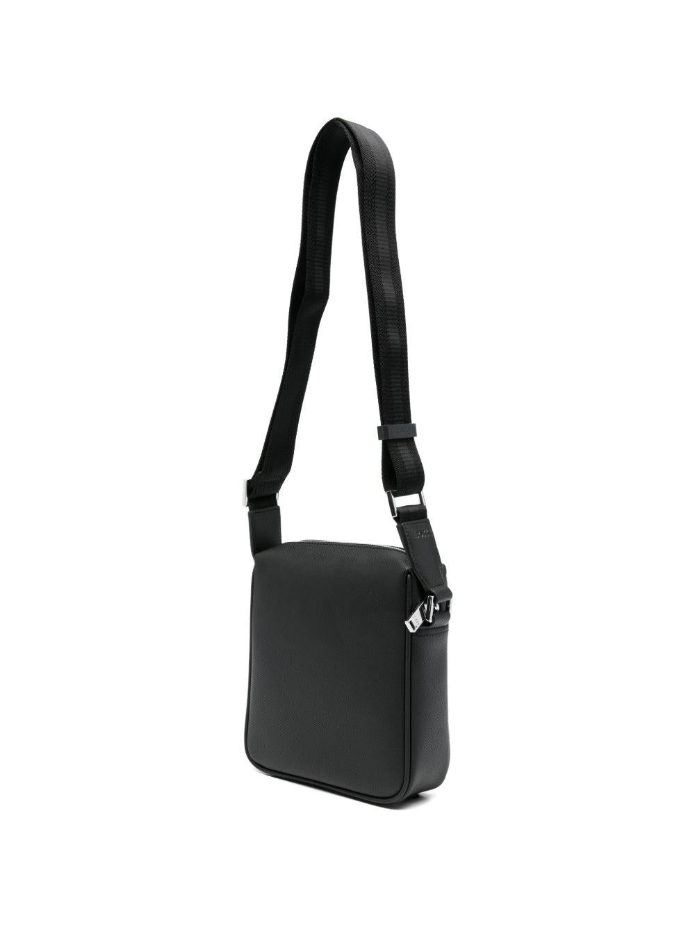 Borsa messenger in pelle con tracolla regolabile 50563858 001 BOSS