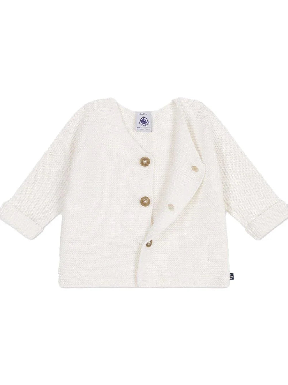 Cardigan bianco neonato in maglia - Preludio Moda