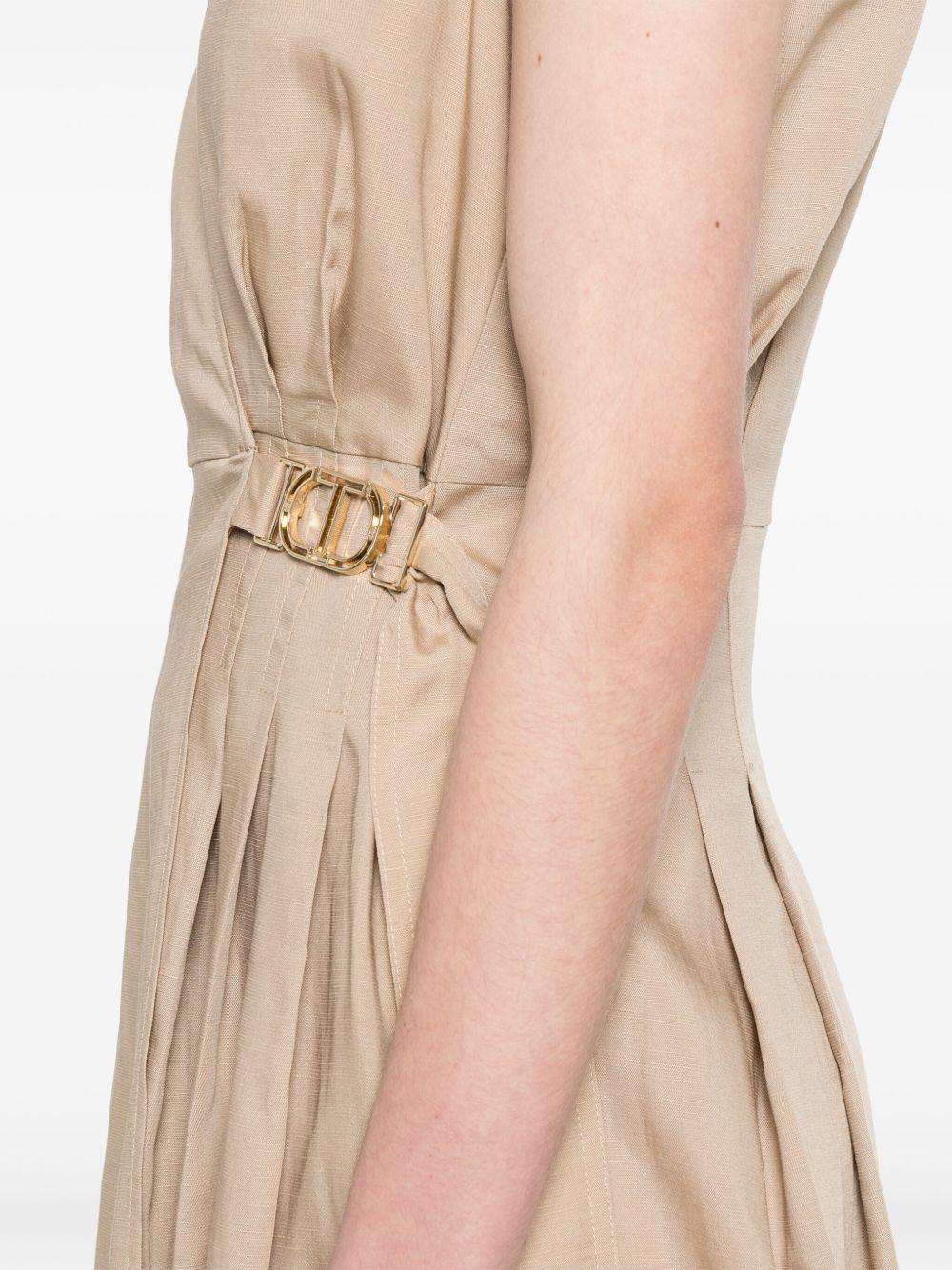 Abito robe con placchetta Oval-T laterale