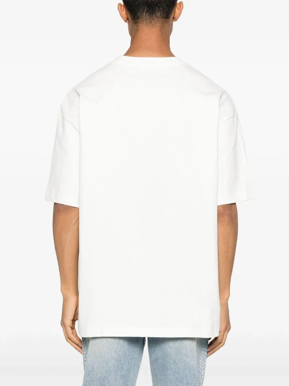 T-shirt Bianca in Cotone con Girocollo - Preludio Moda