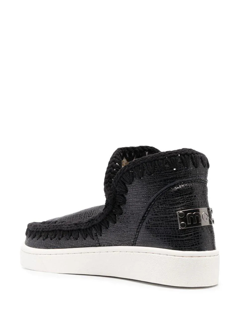 Sneakers nera in pelle snake - Preludio Moda