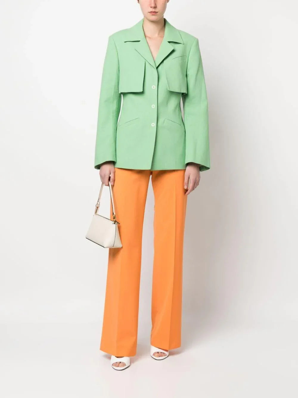 Pantalone arancione sartoriale - Preludio Moda