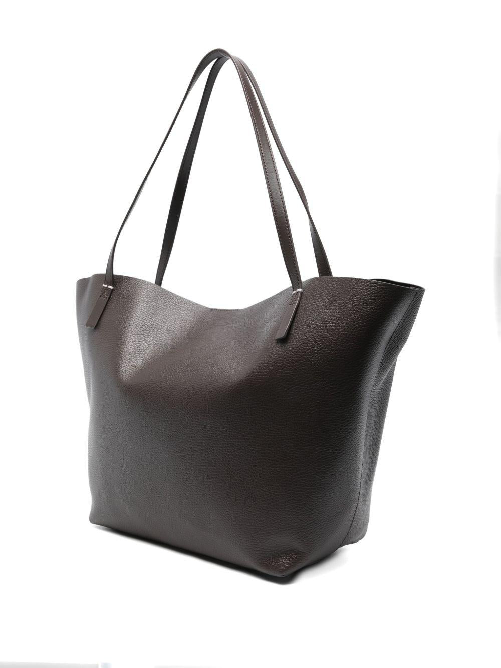 Borsa marrone con logo e trama martellata 2B0130L148 B856 PATRIZIA PEPE