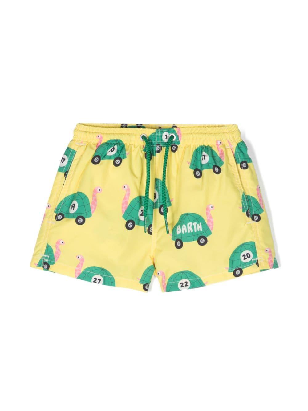Costume Boxer jean turtle giallo