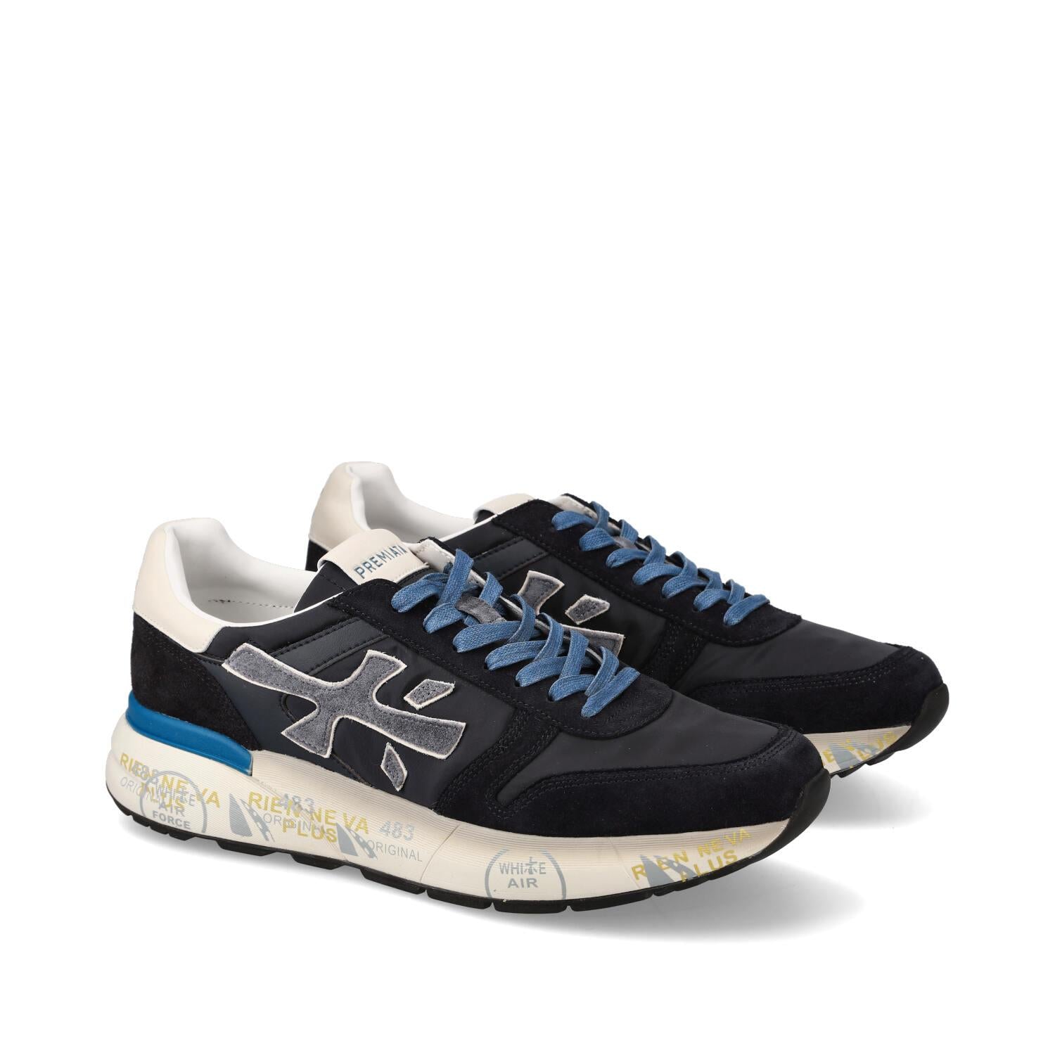 Sneakers Mick in Camoscio e Nylon Blu Scuro MICK 7716 PREMIATA