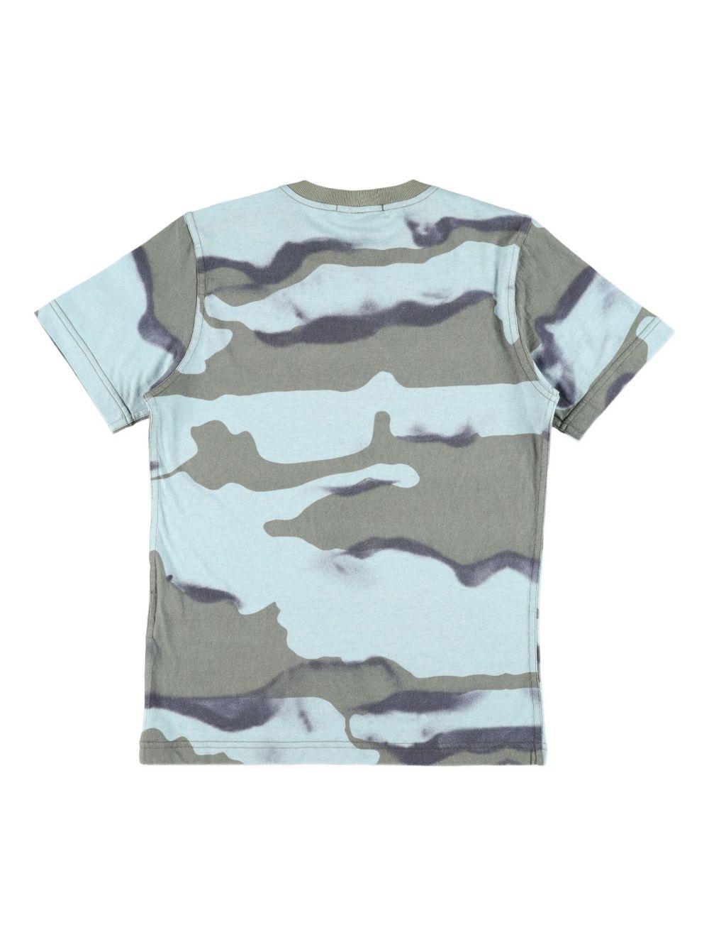 T-shirt celeste fantasia camouflage 2100008S0118 V0041 STONE ISLAND KIDS