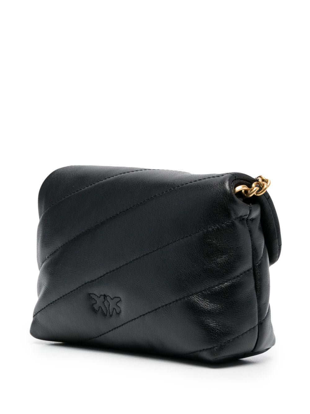 Borsa a Tracolla Trapuntata in Pelle Nera 100040A0F2 Z99Q PINKO