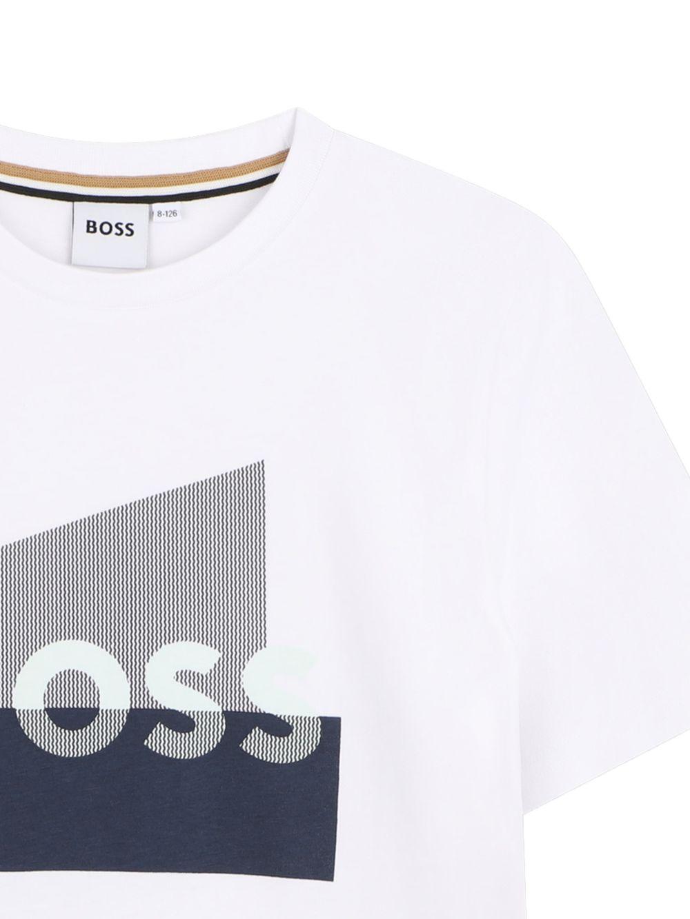 T-shirt con stampa logo J52978 10P BOSS KIDSWEAR