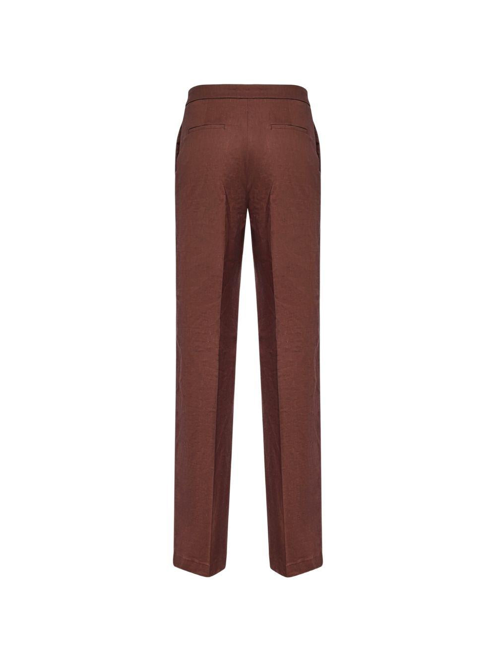 Pantaloni palazzo in lino 104929A34I L78 PINKO