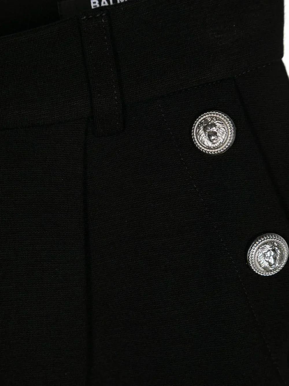 Pantalone nero gamba ampia bottoni logati - Preludio Moda