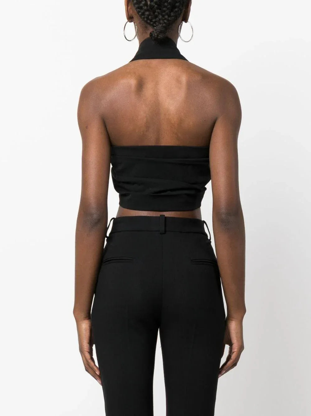 Top crop con reverse nero - Preludio Moda