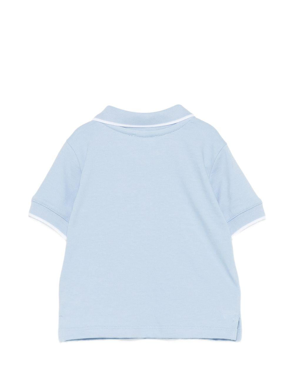 Polo in cotone con colletto a contrasto E26175 AZZURRO NANAN KIDS