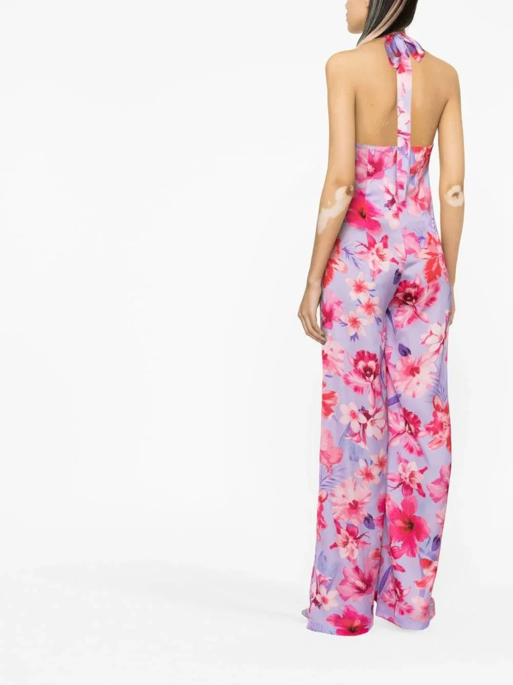 Tuta intera fantasia floreale lilla/fucsia - Preludio Moda