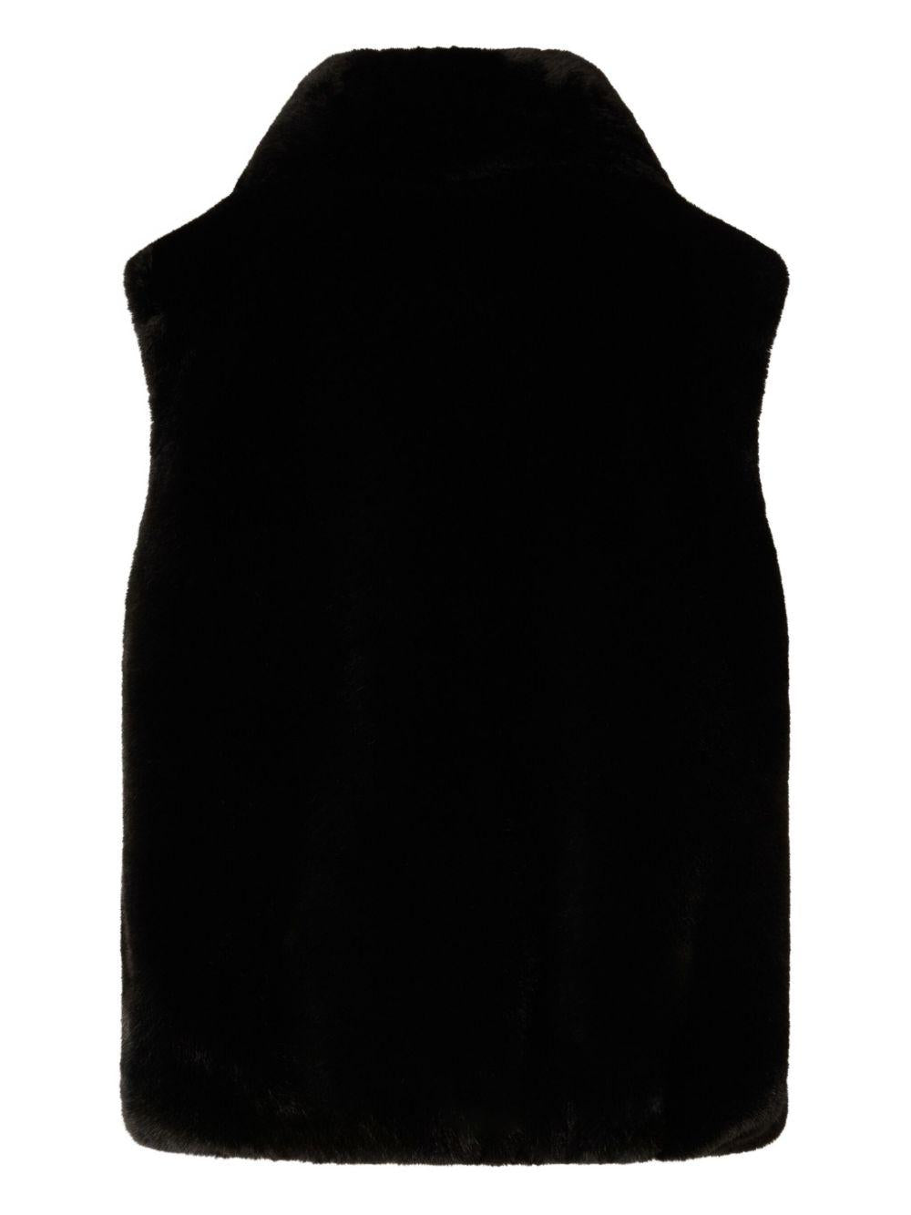 Gilet in Eco-Pelliccia Nero PINKO Eleganza, Comfort e Stile Moderno 105107A2WN Z99 PINKO
