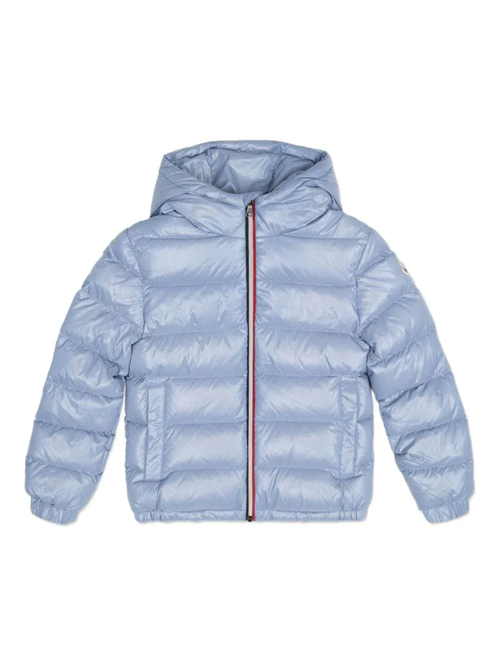 Piumino Llaqué con Cappuccio e Finiture Tricolori - Preludio Moda