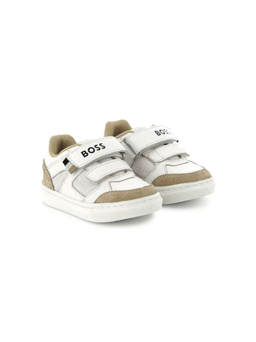 Sneakers a inserti bianche-beige neonato - Preludio Moda