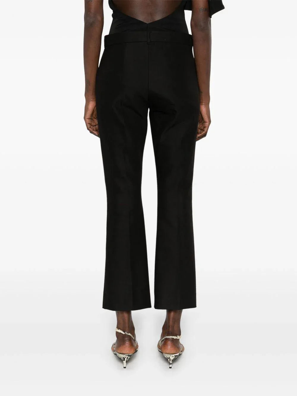 Pantalone Fatina slim in cotone e viscosa stretch nero - Preludio Moda