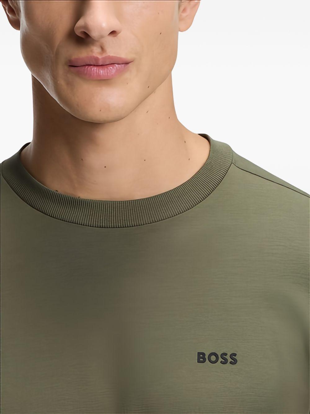 T-shirt girocollo verde militare 50506373 257 BOSS